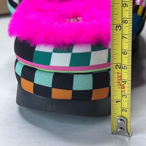 UGG Maxi Checks Platform Slide Sandals Multicolor 1130842 Women's US 5 NWB - Picture 8 of 11